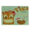 thumbnail image 2 of Tiki Bar Cutting Board, Invitation to Tiki Bar Old Fashion Display Coconut Drink and Flowers Print, Decorative Tempered Glass Cutting and Serving Board, Large Size, Multicolor, by Ambesonne, 2 of 5