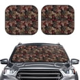 thumbnail image 2 of Rateoe Hearts and French Bulldog Pattern 2 Piece Car Windshield Sun Shade Foldable | Front Windshield Shade for Sun, Heat and UV Rays | Sunshade for Car Front Window-Medium, 2 of 6