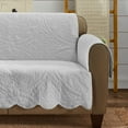 thumbnail image 2 of SureFit Heirloom, 100% Cotton, Loveseat Cover Furniture Protector with Arm Protectors, 1 Piece, Gray, 2 of 6