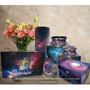 Commemorative Cremation Urns Cosmic Galaxy Metal Urn Large for Human Ashes