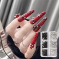 thumbnail image 6 of 6 Grids Metal Rivet Nail Charms Set Silver Black Cone Studs in 3 Sizes for Punk Nail Art DIY Decoration, 6 of 9