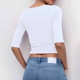 thumbnail image 4 of Long Sleeve Tops For Women,Elegant Classy Tops Old Money Outfits Women,Date Night Tops,Fall Womens Clothes,Yoga Tops,Fitted Tight Thin Long Sleeve Shirts,Work Blouse,Going Out Tops For Women, 4 of 4