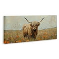 thumbnail image 2 of Stupell Industries Longhorn And Wildflowers Canvas Wall Art design by Petal Prints Design, 10 x 24, 2 of 7