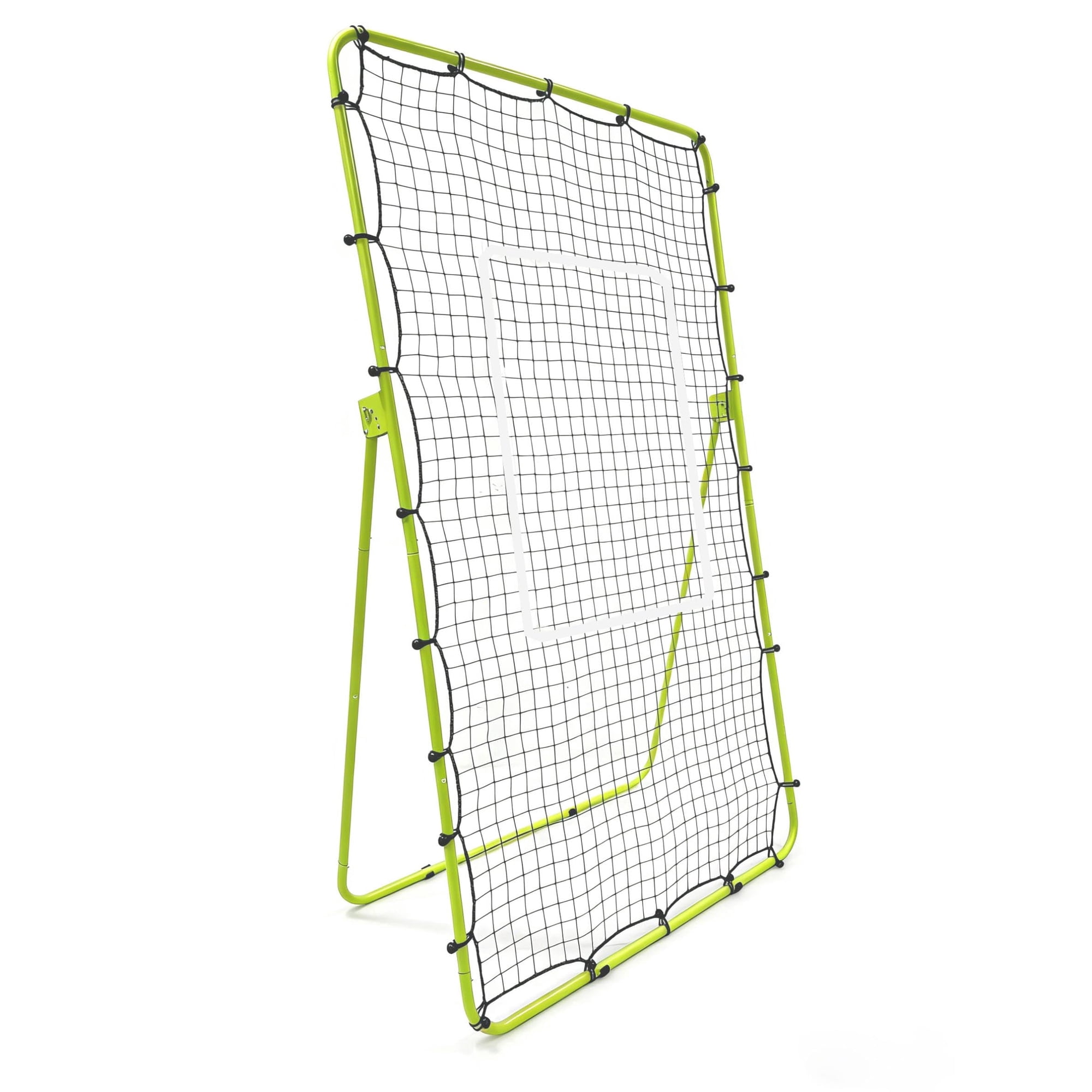 Kicctian 7x4 FT Volleyball Rebounder Net, Adjustable Angle Ball Return Equipment, Durable Steel Frame for Volleying, Bumping, Spiking, Fluorescent Green