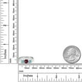 thumbnail image 6 of Gem Stone King 14K White Gold Red Rhodolite Garnet & Blue Zircon 3-Stone Engagement Ring | 1.60 Cttw | Round 5MM and 4MM | Three Stone Wedding Anniversary Promise Ring for Women (Size 6), 6 of 6