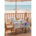 thumbnail image 2 of Outdoor Tablecloths with Umbrella Hole & Zipper, Watercolor Flowers Rectangle Tablecloth 52x70 Inch, Spring Hummingbird Butterflly Floral Beige Waterproof Table Cloth, Patio/Pool/Picnic Table Covers, 2 of 8