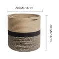 thumbnail image 6 of Jute Rope Woven Plant Basket Cotton Rope Planter Pot Indoor Plants Decorative ,10" x 10", Black Stripes, 6 of 6