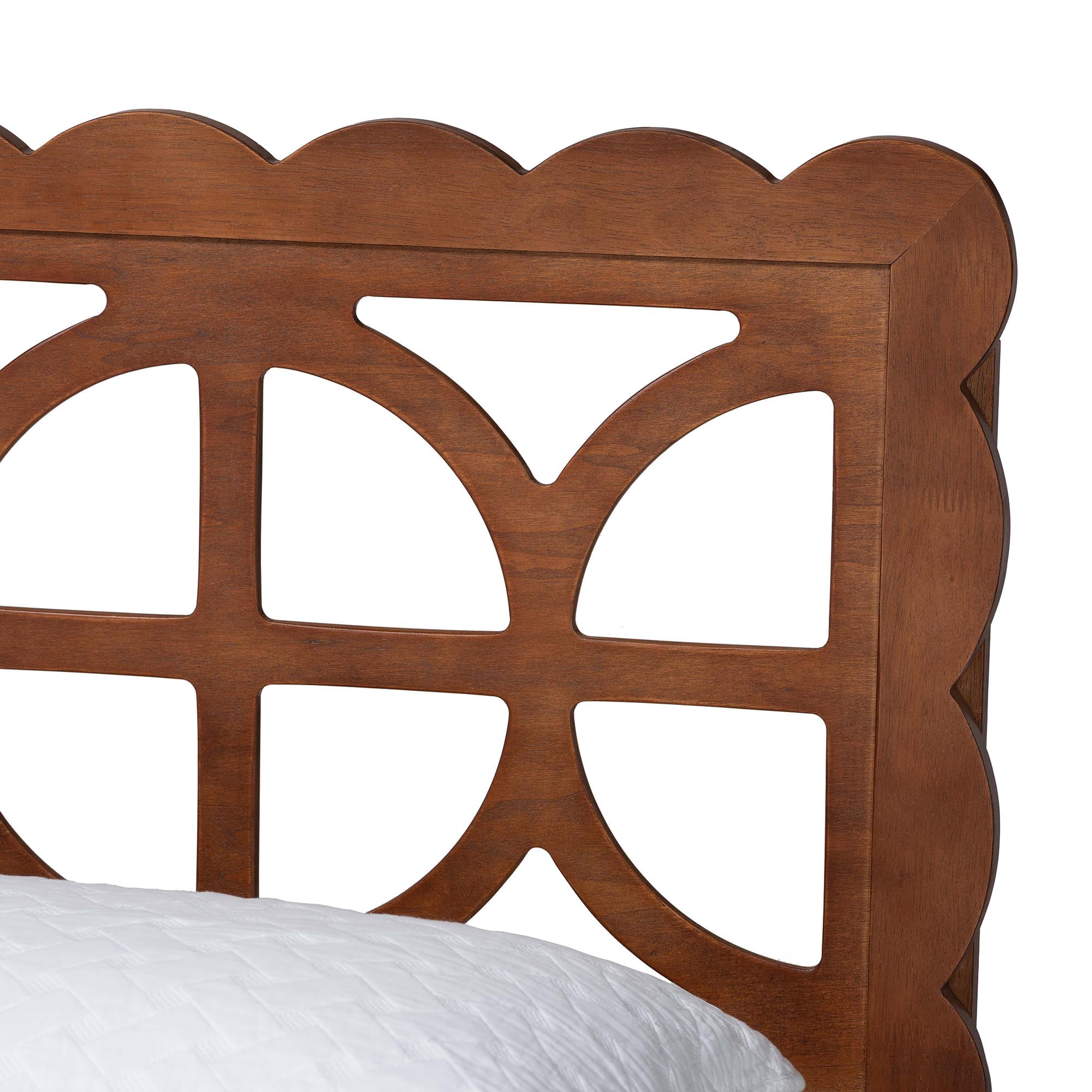 Baxton Studio Onyeka Modern Platform Bed, Queen, Ash Walnut