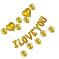 thumbnail image 2 of Bewildely Globo con letras de amor, confesión del Día de San Valentín, globo con corazón de amor, monograma de película de aluminio, decoración para Kits de decoración para fiestas Dorado Bewildely HA8818-01B, 2 of 6