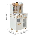 thumbnail image 4 of Teamson Kids Little Chef Memphis Wooden Play Kitchen with 16 Accessories, Faucet, Oven & Storage, White/Gold, 4 of 9