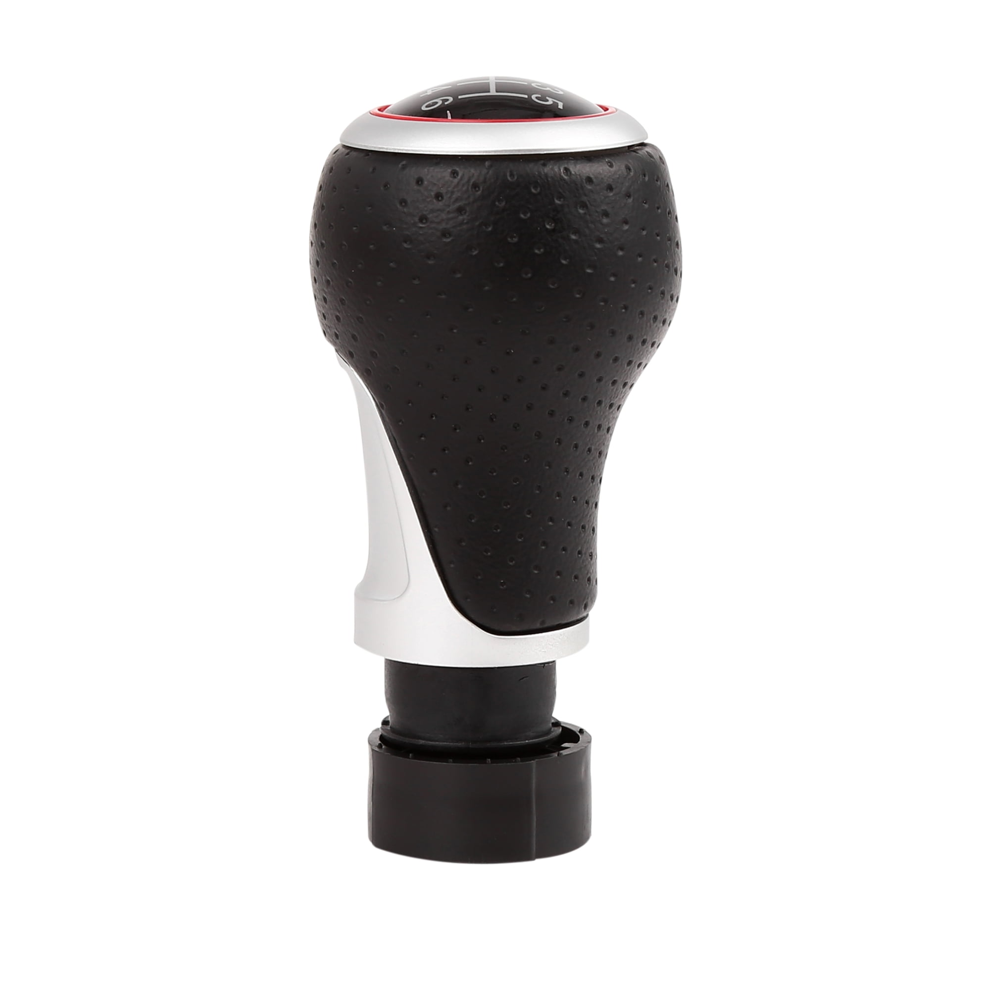 Car 6-Speed Manual Gear Shift Knob Stick Shifter Cover Leatherette Black for Audi S3 A3 A4
