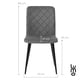 thumbnail image 3 of Set de 2 Sillas para Comedor Respaldo Alto Velvet Acolchadas gris, 3 of 7