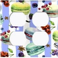 thumbnail image 3 of Metal Light Switch Plate Cover Macaron Fruits and Spices French Desserts CAK023, 3 of 13