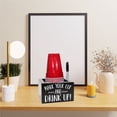 thumbnail image 4 of TIELUTT Wood Double Disposable Cup Holder with Marker Slot Cup Glasses Drying Rack Fridge Rack Metal Cork Display Container under Racks for Glasses Glass Holders for Dishwasher, 4 of 5