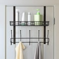 thumbnail image 3 of Over The Door Shelf Organizer with 5 Hook Chrome, 3 of 5