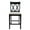 Black-Grey, variant on Dayalane Farmhouse Bar Stools Set of 2, 24" X Back Wood Upholstered Counter Height Barstools for Kitchen Island, Cafe&Bistro, Pub, Dining Room,