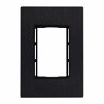 thumbnail image 1 of Placa 3 Módulos Alpha Aluminio Negro Cepillado, 1 of 3