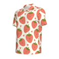 thumbnail image 2 of Rocae Hand Drawn Strawberry for Men's Short Sleeve Polo Shirt, Quick Drying Performance Moisture Wicking Sports Men's Golf Shirt 4X-Large, 2 of 9