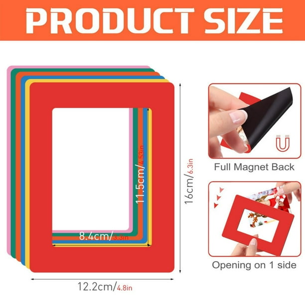 XWSHYW Decoraciones para El Hogar Marco de Fotos Magnético Adhesivo de Pantalla Magnética Marco de Fotos para Niños Marco de Fotos con Certificado Sin Perforaciones Marco de Fotos Magnético 6 Piezas