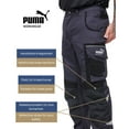 thumbnail image 7 of PUMA Workwear Precision X Work Pants for men - Premium Trousers with Multiple Pockets and Reinforced Knees - Ideal for Craftsmen, Manufacturing, and Construction - Anthracite/Black - 36W / 32L, 7 of 7
