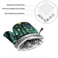 thumbnail image 6 of Pofeuu Mystical Black Cat Fireflies Print Oven Mitts and Pot Holders 4 pcs Set,High Heat Resistant 500 Degree Extra Thicken Long Kitchen Cotton Oven Glove for Cooking, 6 of 6
