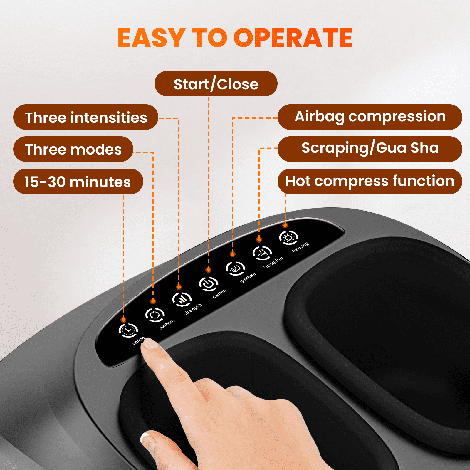 SZRSTH Shiatsu Foot Massager, Heated Kneading Gift for Women, Size 11