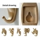 thumbnail image 3 of Colgador de ganchos de pared de resina de animales Monstrate oro cabra HA000948-02B, 3 of 6