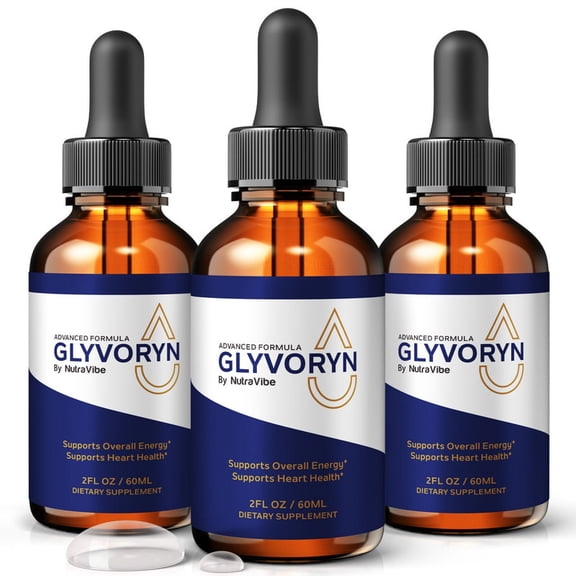 (3 Pack) Glyvoryn Drops – Daily Liquid Formula with a Clean, Natural Blend to Support Natural Flow, Balanced Levels & Healthy Circulation | Convenient for Consistent Use (90 Servings)