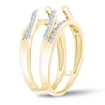 thumbnail image 5 of AFFY Round Shape White Cubic Zirconia Solitaire Enhancer Guard Ring 14K Yellow Gold Ring Size - 5, 5 of 8