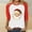 Red, variant on HOMBOM Shirts for Women Plus Size Festive Raglan Christmas Snowman Red 3/4 Sleeve Holiday Females Tee Shirts