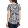 thumbnail image 3 of Hilary Radley Women's Top Sz S Reg Printed Blouse Floral Blue, 3 of 3