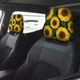 thumbnail image 4 of 2 PCS Car Headrest Cover, yellow Sunflower Realistic Aesthetic Soft Car Seat Head Rest Cover Protector Interior Car Accessories Seat Covers for Cars Truck Auto Only Covers, 4 of 8