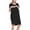 Black, variant on WBQ Women Nursing Nightgown Maternity Pajamas Sleepwear Short Sleeve Breastfeeding 3 in 1 Nightdress Delivery Gown Sleepwear,S-3XL