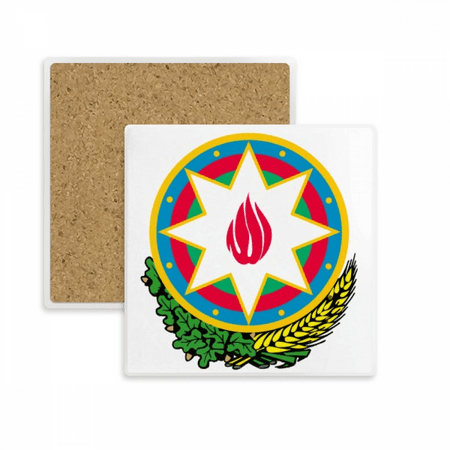 

Baku Azerbaijan National Emblem Square Coaster Cup Mat Mug Subplate Holder Insulation Stone
