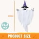 thumbnail image 4 of Decoraciones colgantes con forma de fantasma JOYIN, paquete de 3 unidades, 63 cm, color blanco para Halloween, 4 of 8