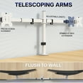 thumbnail image 4 of VIVO White Telescoping Dual Ultrawide 27" to 38" Monitor Heavy Duty Desk Mount, 4 of 9