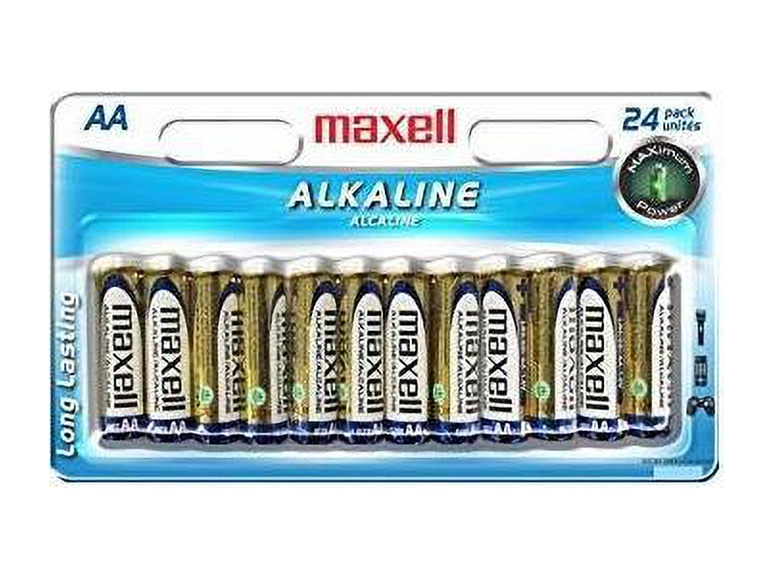 Maxell 723473 Aa Alkaline Battery 24 Pack Supl Hanging Blister Card