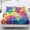 Abstract Tie-Dye, variant on Whosucclay Camo Dog 3Pc Fitted Sheet Set, Soft Bed Linen for Bedroom, Fitted Sheet & 2 Pillowcases, No Flat Sheet Included Smooth Long Lasting, Twin Size