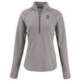 thumbnail image 2 of Women's Cutter & Buck Heather Gray Los Angeles Rams  Peshastin Eco Fleece Recycled Tri-Blend Raglan Half-Zip Jacket, 2 of 3