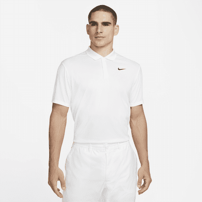 NikeCourt Dri-FIT Men's Tennis Polo Color: White/Black Size: XL