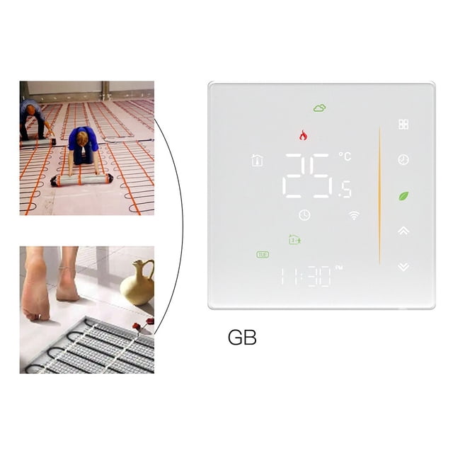 1Pc Smart Home Thermostat for Underfloor Heating and Gas Boiler for