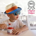thumbnail image 6 of Peak 2 Peak Multi Colored Designed Straw Fedora - UPF50+ Sun Protection Hat Size 7-14 Years, 6 of 7