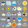 thumbnail image 2 of Pegatinas meteorológicas con dibujos animados, nube, arcoíris, x50, 2 of 2
