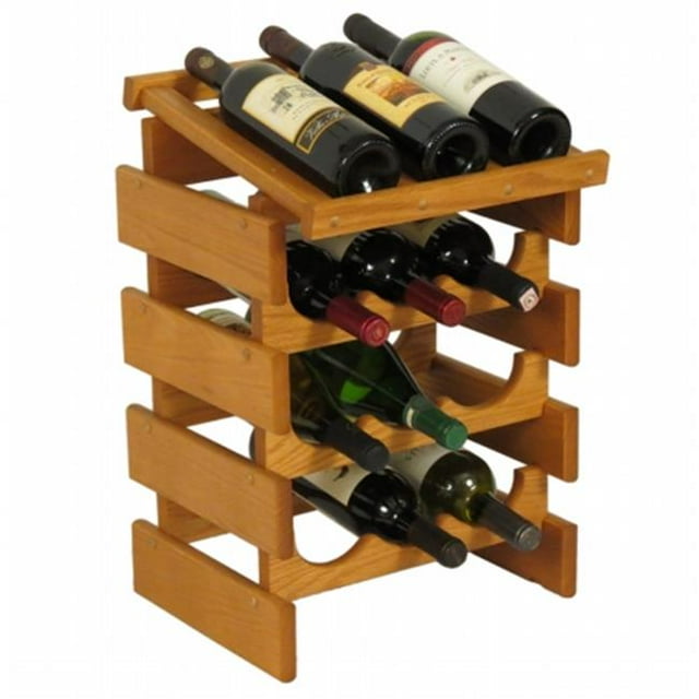 Wooden Mallet WRD33MO 12 Bottle Dakota Wine Rack with Display Top