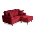 thumbnail image 2 of Sala Modular Sofá Cama Reversible De Lino Rojo Modelo Calatrava, 2 of 9