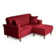 thumbnail image 2 of Sala Modular Sofá Cama Reversible De Lino Rojo Modelo Calatrava, 2 of 9