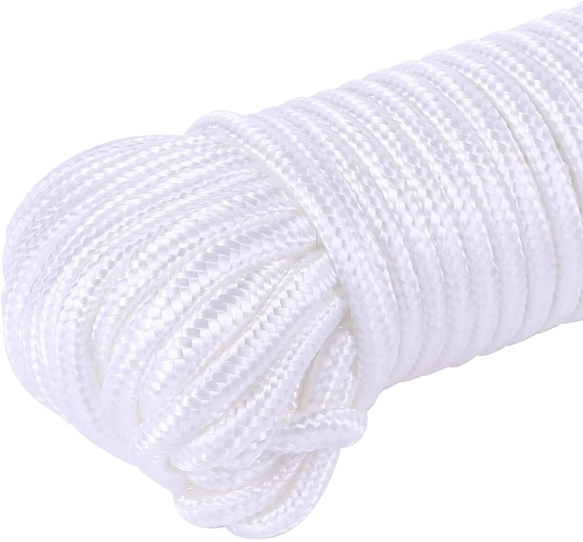 27,4 M Nylon-Poly-Seil - 7 Mm Dick, Diamantgeflochten, Schwarz (gold & Rot)