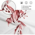 thumbnail image 4 of Burgundy Eucalyptus Leaves Shower Curtain, Red and Gold Watercolor Leaves Botanical Plants Bathroom Curtain Waterproof Fabric Machine Washable with Hooks, 72" Wx72 L, 4 of 6