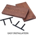 thumbnail image 3 of WELLAND Rustic Pine Floating Shelves Wall Mount Shelf , Set of 2, 16''L x 8''D x 1.38"H, Walnut, 3 of 7