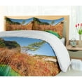 thumbnail image 5 of Ambesonne Nature Duvet Cover Sets, Idyllic Autumn Season, 2-King, Green Amber, 5 of 7